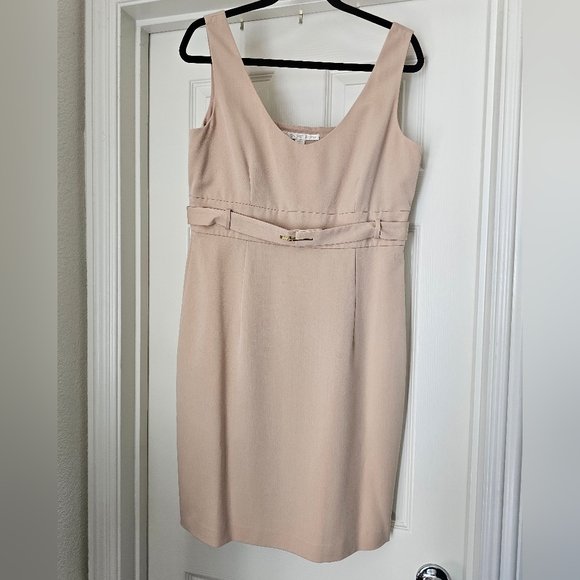Boston Proper Seasonless Belted Sheath Dress Women's Size 14 - Picture 1 of 11